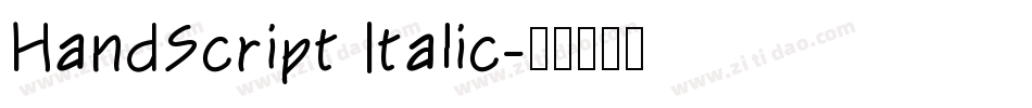 HandScript Italic字体转换